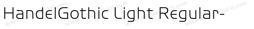 HandelGothic Light Regular字体转换